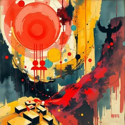 the incomprehensible. highly detailed digital painting, watercolor, soviet realism, engraving, artstation, concept art, smooth, sharp focus, vivid grunge, manga illustration, unreal engine 5, 8, abstract by kandinsky and kilian eng and hilma af klint and malevich and lissitzky