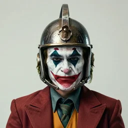 professional portrait of the 2 0 1 9 joker wearing a gallic type c helmet, 8 k, very detailed, very intricate,