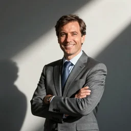 corporate executive smiling arms crossed