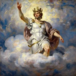 beautiful detailed expressive impressionistic oil painting portrait of ancient roman god emperor steve buscemi ascending into the clouds wearing the civic crown, renaissance painting, art by anders zorn, wonderful masterpiece by greg rutkowski, expressive brush strokes, beautiful cinematic light, american romanticism by greg manchess, jessica rossier
