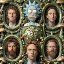 fungus labyrinth mohawk scales generator portrait by gaston bussierre and charles vess and james jean and erik jones and rhads, inspired by rick and morty, epic, funny, huge scale, beautiful fine face features, intricate high details, sharp, ultradetailed