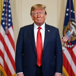 donald trump as emperor of the usa, official portrait, official photography,