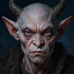 portrait of a goblin king, extreme fine detail background, night, highly detailed, detailed eyes, high quality, digital painting, hyperrealistic, by gaston bussiere, j. c. leyendecker, craig mullins