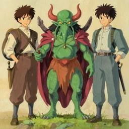 ming dynasty, cthulhu, in the style of studio ghibli, j. c. leyendecker, greg rutkowski, artem