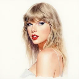 sexy taylor swift as a water color painting by vicente romero redondo
