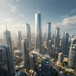 a futuristic city from the year 5 0 7 0