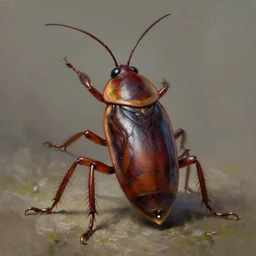 mutant roach lukashenka, matte paintig, art, highly detailed digital painting by greg rutkowski, half human half insect