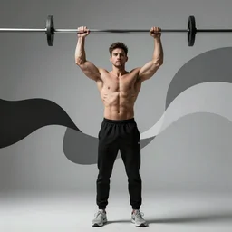 male calisthenics fitness, abstract modern minimalist art, beautiful, flowing, energy, dramatic, trending on artstation