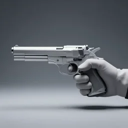 minimalist AR pistol inspired by Tesla, studio lighting