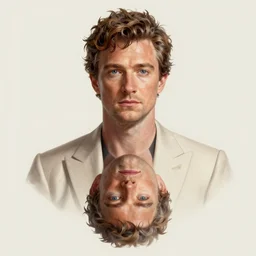symmetry portrait of matt smith, intricate, elegant, highly detailed, digital painting, artstation, concept art, smooth, sharp focus, illustration, art by artgerm and greg rutkowski and alphonse mucha