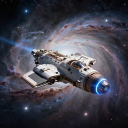 spaceship in a nebula, photo
