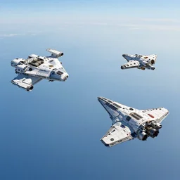epic battle between spaceships, realistic photo from nasa