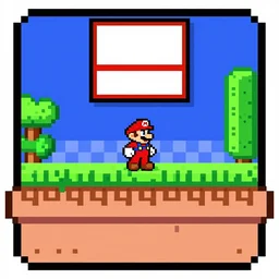 screenshot from snes game mario Pixel Art from snes