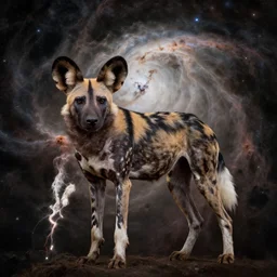 a photo of the african wild dog nebula by hubble