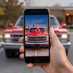 chevy chase using an iphone, still from national lampoon christmas vacation