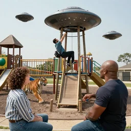 Louis Theroux climbing through things, big playground, mike tyson, ufos, tiger king, interview