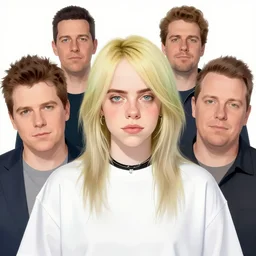 portrait Anime as Billie Eilish, WLOP Jeremy Lipkin and Giuseppe Dangelico Pino and Michael Garmash and Rob Rey