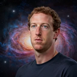 space mark zuckerberg!! sucks out the energy of galaxies to create a metaverse, nebulae, galaxies, figure e, soft light, realism, maximum detail, high quality, good elaboration of style, depth of field, focus, a picture of classicism and abstractionism