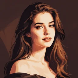 female portrait, svg vector graphics