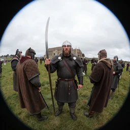 gopro footage of vikings invading britain, fisheye lens