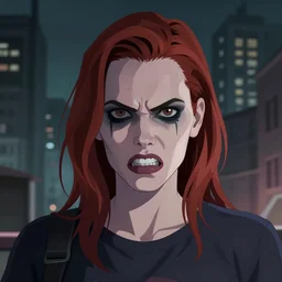 angry zombie portrait of milla jovovich, a urban city background, grimdark horror, stylized digital illustration, radiating a glowing aura, global illumination, ray tracing, hdr, fanart arstation by ian pesty and katarzyna bek - chmiel