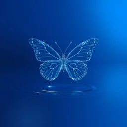 butterfly outline water droplets water transparent water butterfly water translucent butterfly water butterfly water outline water drops water ripples water chaos. studio lighting, blue radial gradient background 3 8 4 0 x 2 1 6 0, 8 k, 4 k, raytrace