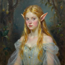 a beautiful elf princess, oil painting, by Fernanda Suarez and and Edgar Maxence and greg rutkowski