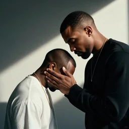 kanye west giving drake a slow motion head - rub