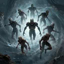metahumans falling in the vortex sky, horror art, by beksinski, szukalski, giger, pyromallis, dzo, iris compiet, seb mckinnon, digital art, highly detailed, intricate, sharp focus, trending on artstation hq, deviantart, pinterest, unreal engine 5, 4 k uhd image