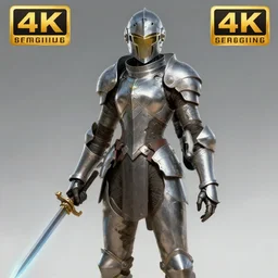 female space knight, art station concept art, 4 k