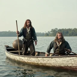 2 1 savage in boat like in washington crossing the delaware n - 9
