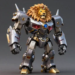king infinity lion robot, hyperdetailed, artstation, cgsociety, 8k