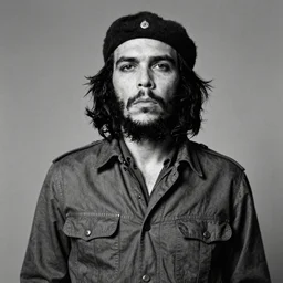 Portrait of Celtic's Jayson Tatum, Jayson Tatum as Che Guevara Guerilla, Black and White, Photograph by Alberto Korda, trending on artstation, inspiring, dignifying, national archives