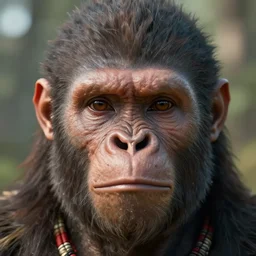 incredibly realistic, too detailed face of forehead tribe warrior trout primate, both eyes, both ears, octane render, bump mapping, global illumination, 8 k, bokeh, d & d digital art, one piece, unreal engine 5