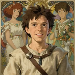 cute tom holland wearing barbarian tunic, natural lighting, path traced, highly detailed, high quality, digital painting, by don bluth and ross tran and studio ghibli and alphonse mucha, artgerm