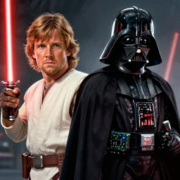 luke skywalker vs darth vader but art
