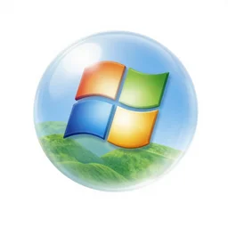 photo of windows xp bliss with giant floating bubbles with green hills inside them