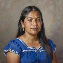portrait of an guatamalese woman ( 3 5 ) from guatamala in 2 0 2 1, an oil painting by ross tran and thomas kincade