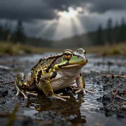melting frogs, dramatic photo
