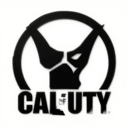 the call of duty logo in a cyberpunk style