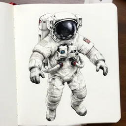 sketchbook astronaut ink drips, magnificent, medium shot, details, sharp focus, elegant, highly detailed, illustration, by jordan grimmer and greg rutkowski, intricate, beautiful, trending artstation, pixiv, digital art