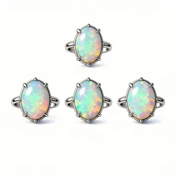 ring design, jewelry design, opal ring, three view