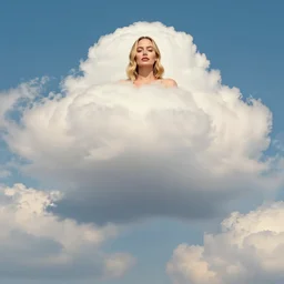 dreamy margot robbie, ceremonial clouds, artwork by guy denning and charlie bowater,