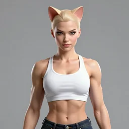 steve jobs, muscular catgirl