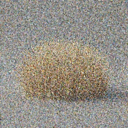 front view of one big patch of dry grass, uniform grey background, realistic rendering, 8k
