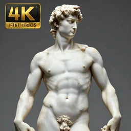 a bloody statue made of white marble of hercules, perfect symmetrical body, perfect symmetrical face, hyper realistic, hyper detailed, by johannen voss, by michelangelo, octane render, blender, 8 k, stylized gold and black