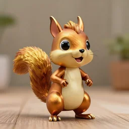trendy metal avatar figure sunshine squirrel