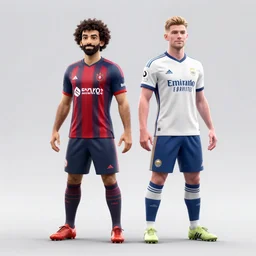 a hybrid of mohamed salah and kevin de bruyne, 3 d octane render, artstation, edu souza, sichen lin