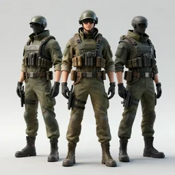 Military stands in bioupunk style
