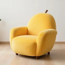 create a highly realistic armchair in shape of a mango 🥑